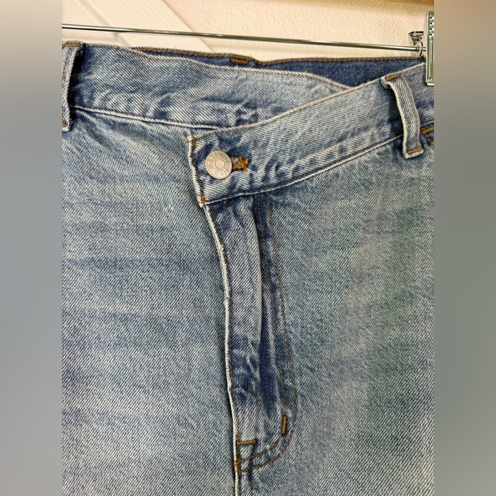 NWT Madewell Denim Crossover-Waist Mini Skirt In Ladson Wash Size 32 - Picture 3 of 10